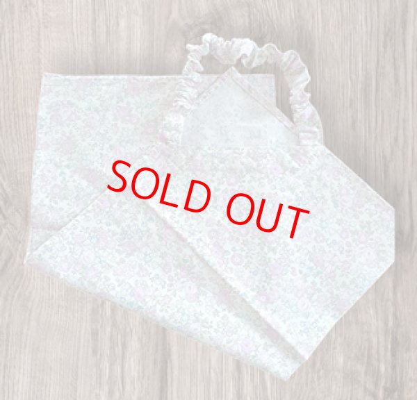 画像15: 封筒型＆巾着型　お弁当６点セット【お花りぼん】白百合幼稚園仕様 (15)