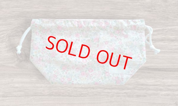 画像2: 封筒型＆巾着型　お弁当６点セット【お花りぼん】白百合幼稚園仕様 (2)