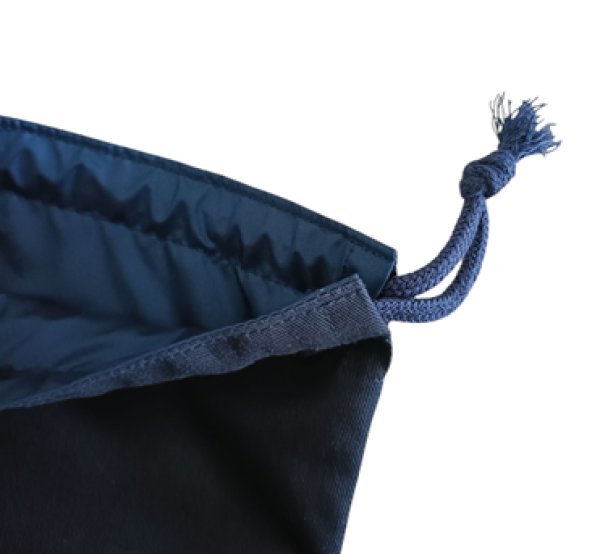 画像4: 靴袋【22×28】紺 ミモザ (4)