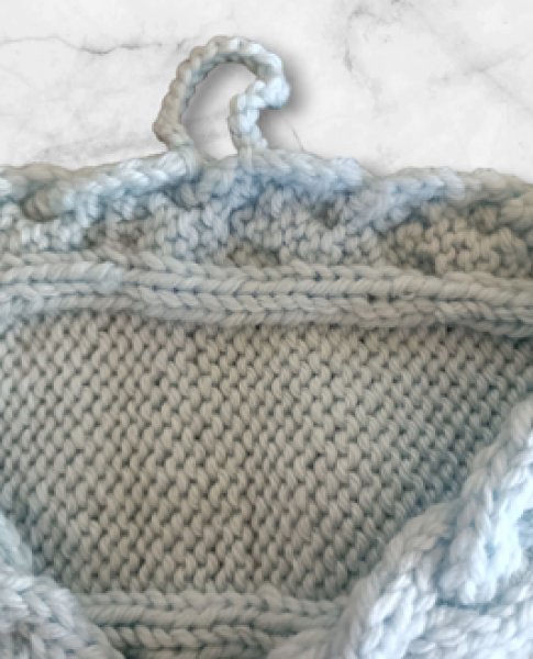 画像3: 手編みマフラー80【水色】メリノウール ベビー (3)