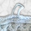 画像3: 手編みマフラー80【水色】メリノウール ベビー (3)