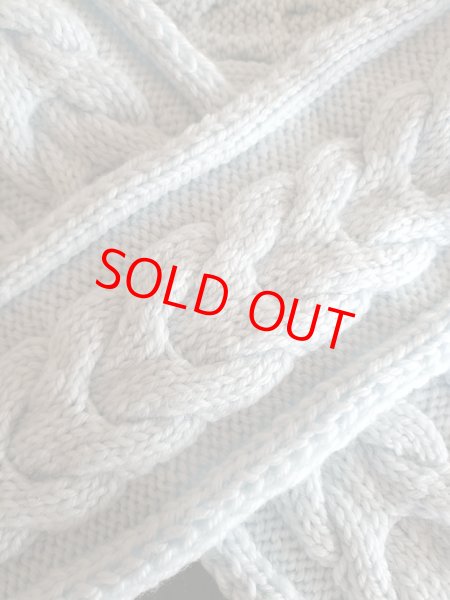 画像2: 手編みマフラー80【水色】メリノウール ベビー (2)