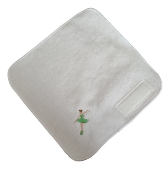 画像2: ネーム付き　１５ｃｍ　バレリーナ　タオルハンカチ　 (2)