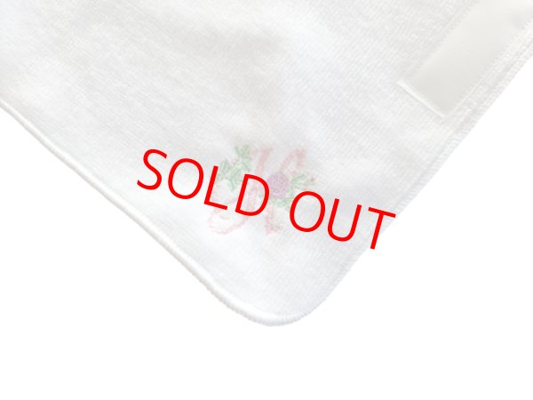 画像1: ネーム付き　１５ｃｍ　イニシャル　H　タオルハンカチ　 (1)