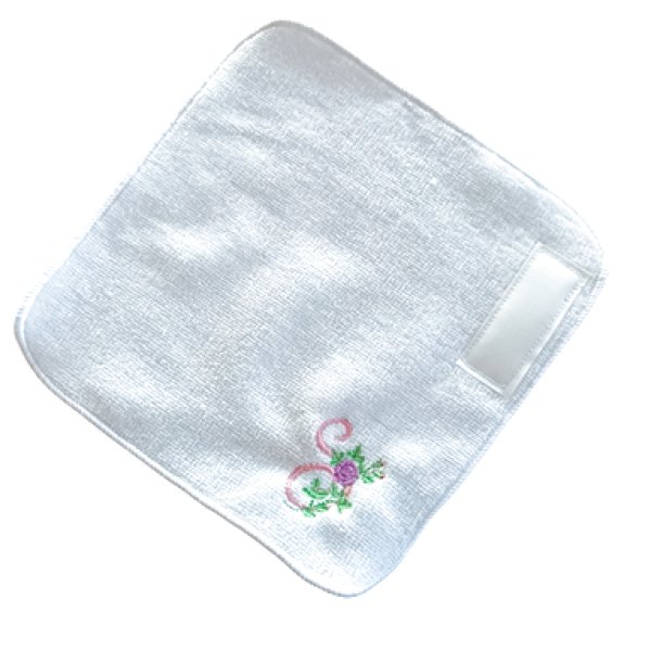 画像2: ネーム付き　１５ｃｍ　イニシャル　S　タオルハンカチ　 (2)