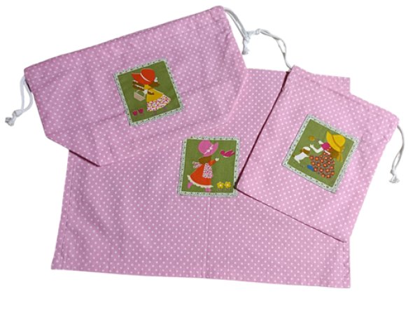 画像1: Sale♪　巾着型　お弁当3点セット (1)
