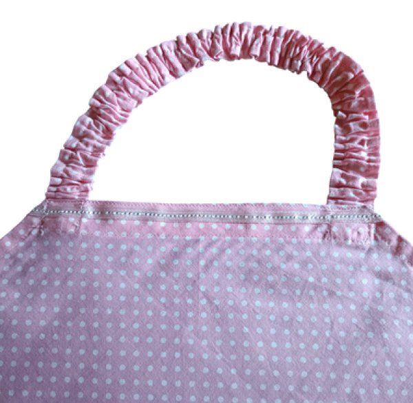 画像1: お弁当エプロン【水玉】５０cm (1)