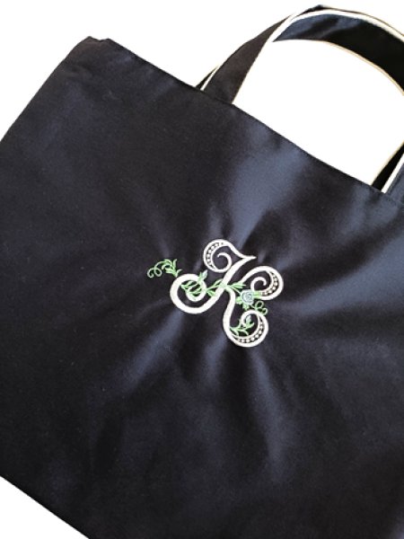 画像2: 移動袋【３０×４０】イニシャル　K　九段白百合仕様 (2)