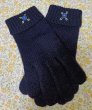 画像2: キッズニット手袋【紺】M　ブルーバラ (2)