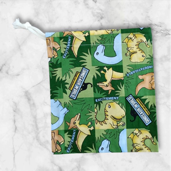 画像2: コップ袋　給食袋【17×20】　恐竜 (2)