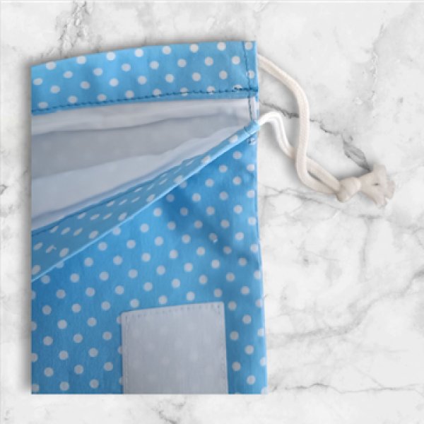 画像3: sale♪巾着　コップ袋【水玉】１５×１５ｃｍ (3)