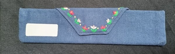 画像1: カトラリーケース【紺】 21×5cm (1)