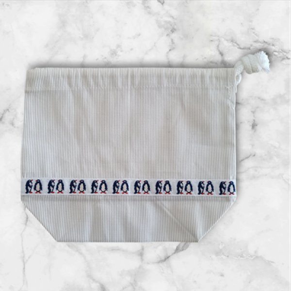 画像1: sale♪　コップ袋　給食袋　ペンギン (1)