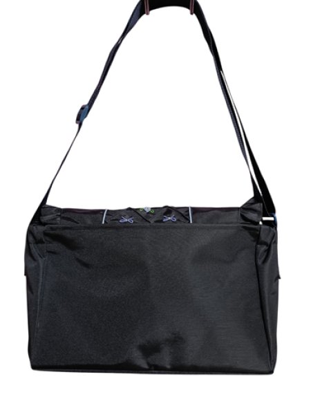 画像5: お弁当鞄セット【紺】水色リボン＆バラ　【九段白百合小学校仕様】 (5)