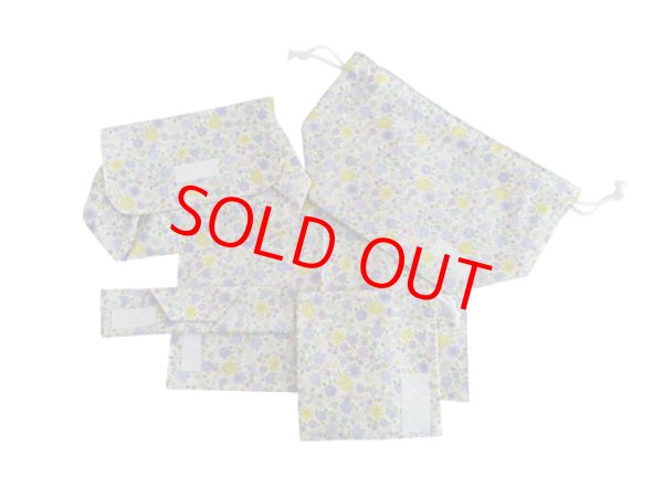 画像1: 封筒型＆巾着型　お弁当６点セット【小花】白百合幼稚園仕様 (1)