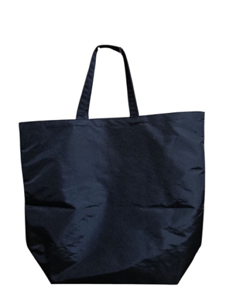 画像9: 収納ポーチ付ママエコバック【黒】グログランリボン (9)