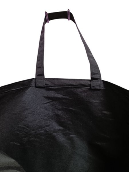 画像4: 収納ポーチ付ママエコバック【黒】グログランリボン (4)