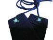 画像1: ※紐付き※キッズニット手袋【紺】M　ブルーバラ (1)