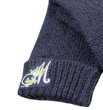 画像2: キッズニット手袋【紺】M　イニシャル刺繡　M (2)