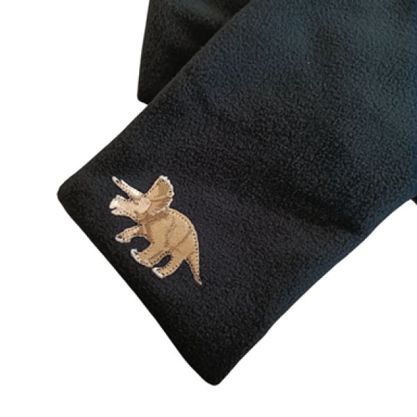 画像2: フリースマフラー【紺】恐竜 (2)