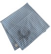 画像1: お弁当包み【チェック】刺繍入り　50×50ｃｍ　 (1)
