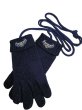 画像2: ※紐付き※キッズニット手袋【紺】M　ティアラ (2)