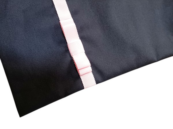 画像2: 靴袋【22×28】紺　りぼん (2)