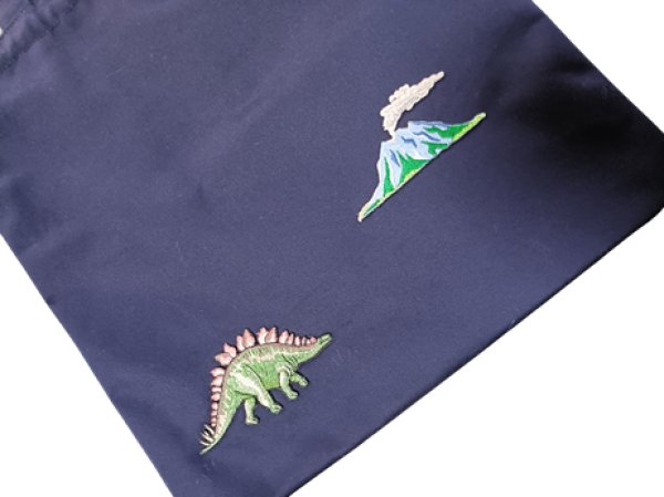 画像2: 靴袋【３３×３１】恐竜　暁星幼稚園　 (2)