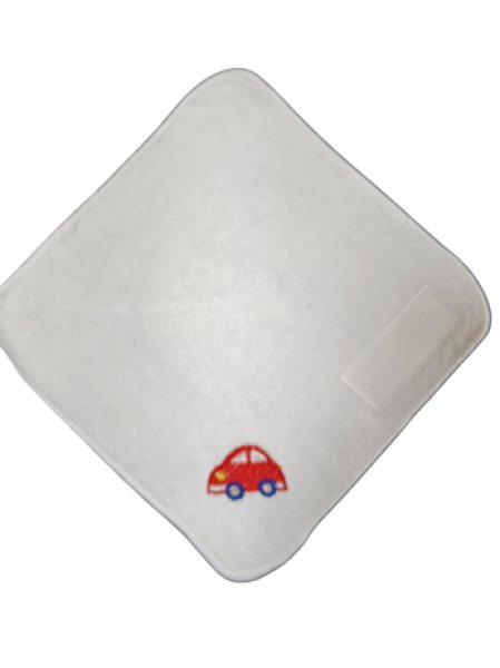 画像2: ネーム付き　１５ｃｍタオルハンカチ　車 (2)